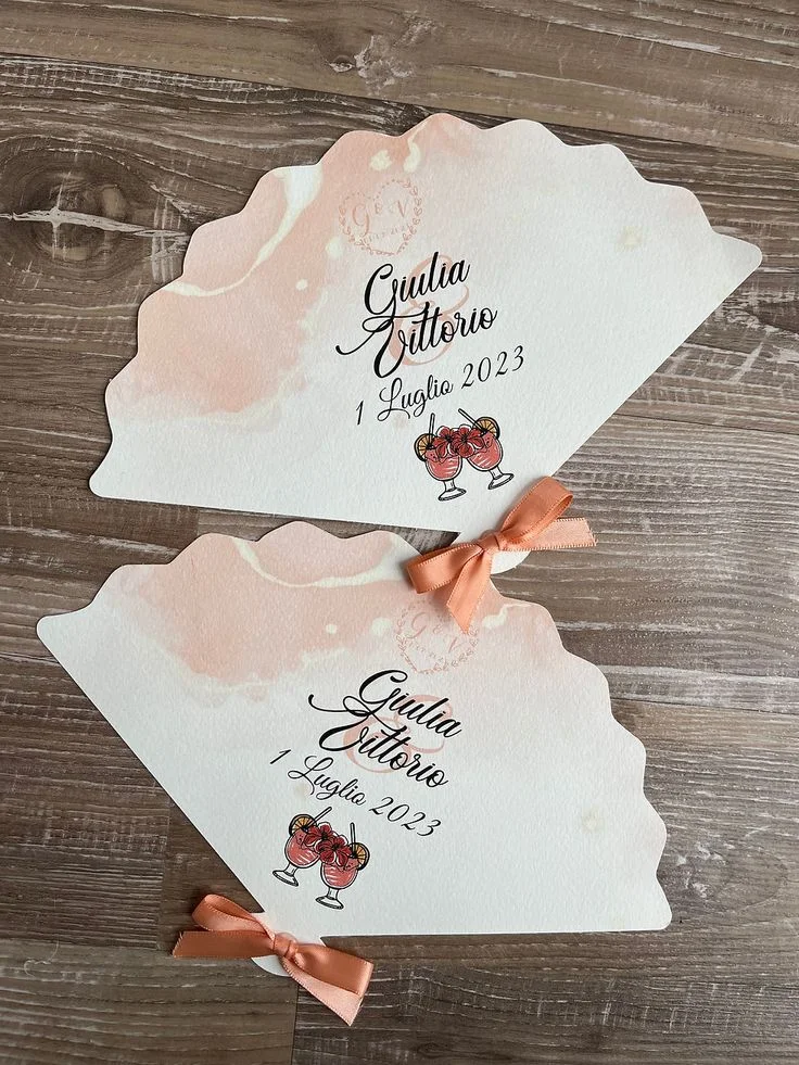 custom wedding handfan print Design 2